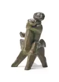 Sydney Kumalo, Horse and Rider, bronze with green patina