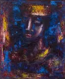 Gerard Sekoto, Portrait Bleu (Boy), oil on canvas