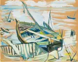 Irma Stern, Boats on Zanzibar Beach