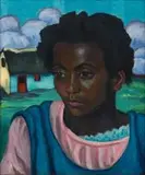 Leentjie by Maggie Laubser, oil on board, sold Nov 2018