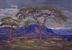 Jacobus Hendrik Pierneef, Lowveld, Eastern Transvaal, casein on paper