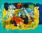 Alexis Preller, Abstract, oil on canvas laid down on board