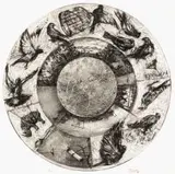 William Kentridge, Music Box Tondo, archival pigment print
