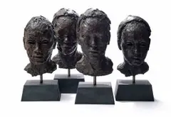 Lionel Smit, Small Malay Girl with Holes; Crackhead; Submerge; Broken Submerge, four, bronze