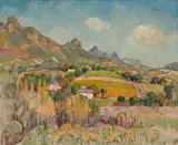 Vanaf die Bovlei, Wellington. K.P. by Gregoire Boonzaier, oil on canvas, sold Nov 2018