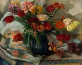 Maud Sumner, Blue Vase, oil on canvas