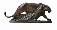 Walking Leopard by Dylan Lewis, bronze, sold Nov 2018