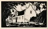Krommerivier, Stellenbosch (Nilant 15) by Jacobus Hendrik Pierneef, linocut on Japanese tissue paper, sold Jun 2018