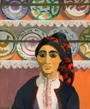 Marjorie Wallace, Portrait of a Greek Woman, oil on canvas