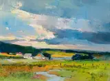 Homestead in Landscape by Errol Boyley, oil on canvas, sold Jun 2018