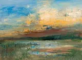 Stormclouds - Biton Marshlands by Errol Boyley, oil on canvas, sold Jun 2018