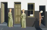 Fred Page, The LandLady's Twins, acrylic on paper