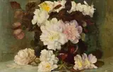 Peonies by Frans Oerder, oil on canvas, offered Jun 2018