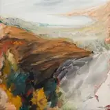 Manolis Calliyannis, Paysage d'été, Paris, oil on canvas