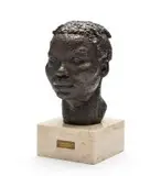 Moses Kottler, Gracie/Portrait of a Young Woman, 1935, bronze with a brown patina, mounted on a marble base