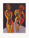 In Memoriam Charles Eglington by Cecil Skotnes, colour woodcuts, sold Jun 2018