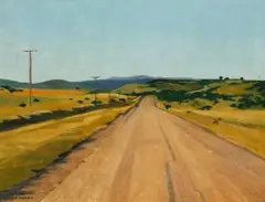 Diamond Bozas, Gravel Road, mixed media on board