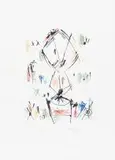 Ernest Mancoba, Man, colour lithograph