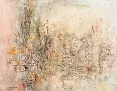 Dirk Meerkotter, Abstract, mixed media on board