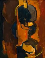 Nel Erasmus, Warm Lamp Light, oil on board