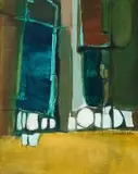 Joan Cundall-Allen, Abstract Composition, oil on canvas laid down on board