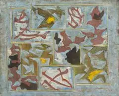 Formal Synthesis by Eugene Labuschagne, oil on wood panel, sold Jun 2018