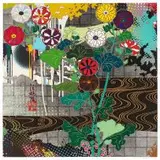 Kansei Platinum 2009 by Takashi Murakami, silkscreen with platinum leaf, offered Jun 2018