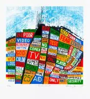 Stanley Donwood, Pacific Coast, colour screenprint