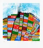 Stanley Donwood, Pacific Coast, colour screenprint