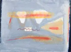 Sam Nhlengethwa, Image IV, acrylic and sand mixed with gel on canvas