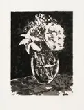 William Kentridge, Vase of Flowers, etching and aquatint