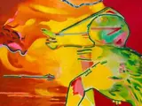 Robert Hodgins, Reaching for the Sun, oil on canvas