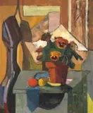 Maud Sumner, Still Life with Pansies, oil on canvas