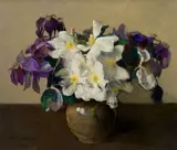 Flowers in a Vase by Frans Oerder, oil on canvas, sold Jun 2018