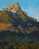 Clément Sénèque, Les Aiguilles de Warens, oil on canvas
