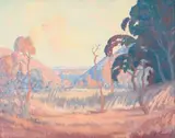 Waterberg by Jacobus Hendrik Pierneef, oil on canvas, sold Jun 2018