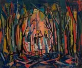 Maurice van Essche, Carriers, oil on board