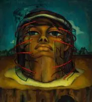 Alexis Preller, Head (Adapting Itself to the Unendurable), oil on canvas laid down on board