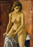 Maurice van Essche, Seated Nude, oil on canvas