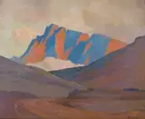 Moutain Landscape with Clouds by Jacobus Hendrik Pierneef, oil on board, offered Jun 2018