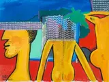 Rain Tahiti by Walter Battiss, oil on canvas, offered Jun 2018