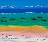 Comoros by Walter Battiss, oil on canvas, sold Jun 2018