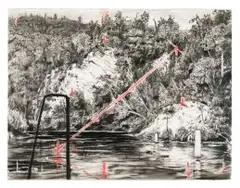 William Kentridge, Deep Pool, from the series Colonial Landscape, charcoal and pastel on paper