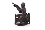 David Brown, The Hunter, bronze with a dark brown and green patina