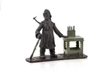 David Brown, The Butcher, bronze with a dark brown and green patina