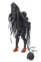 Patrick Bongoy, Revenants II: Reluctant Travellers Transforming into Outsiders Carrying as Much as We Bear, 2017, recycled rubber on fibreglass cast