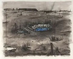 William Kentridge, Drawing for 'Felix in Exile', 1994, charcoal and pastel on paper