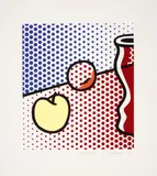 Roy Lichtenstein, Still life with red jar, Farbserigrafie auf Lanaquarell