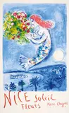 Marc Chagall, Nice, Soleil, Fleurs (Die Engelsbucht), Farblithografie über Texteindruck auf Papier