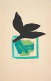 Georges Braque, Oiseau noir sur fond vert